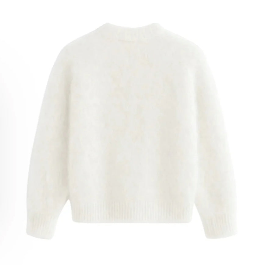 White mohair sweatshirt