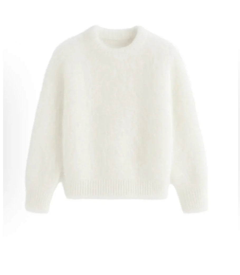White mohair sweatshirt