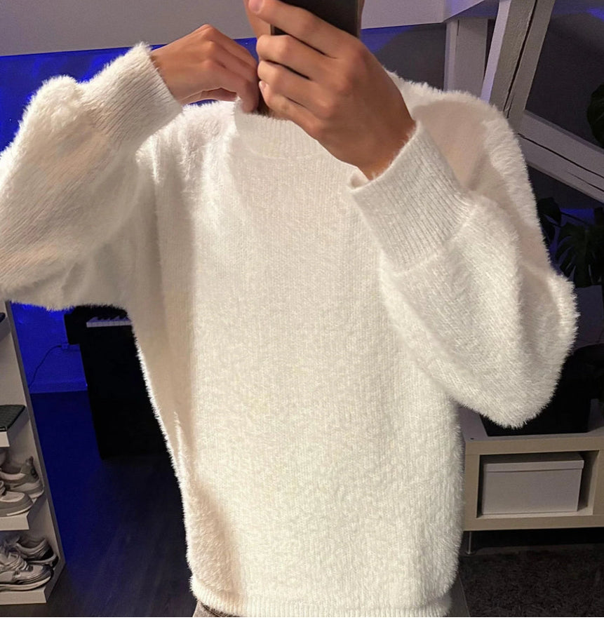 White mohair sweatshirt